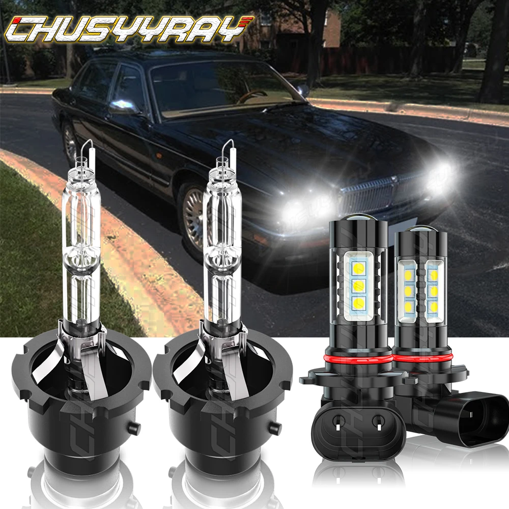 

CHUSYYRAY Car Lights Compatible For 2004-2008 Jaguar X-Type 4x D2S HID Xenon Headlight H11 LED Fog Light Bulbs Car Accsesories