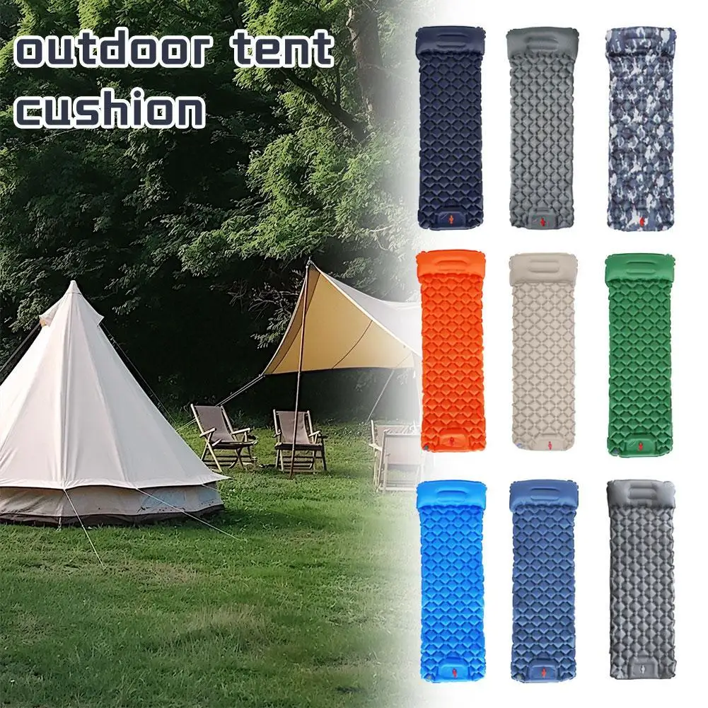 

Outdoor Camping Inflatable Sleeping Pad 500g Built-in Pump Tent Air Cushion TPU Inflatable Mattress Moisture-proof Air Cushion