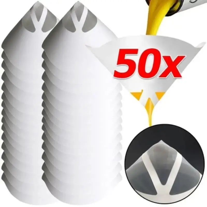 50/100 Stück Farbsiebfilter, Einweg-Farbenfilterpapier, Farbsprühfilter, Trichterfilter – Detail 4
