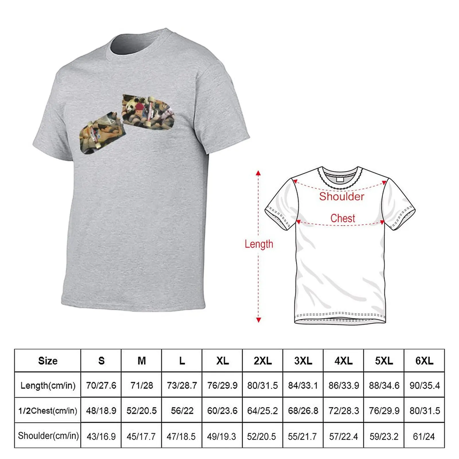 Person Pitch Skateboard T-shirt oversized summer tops animal prinfor boys aesthetic clothes men clothing