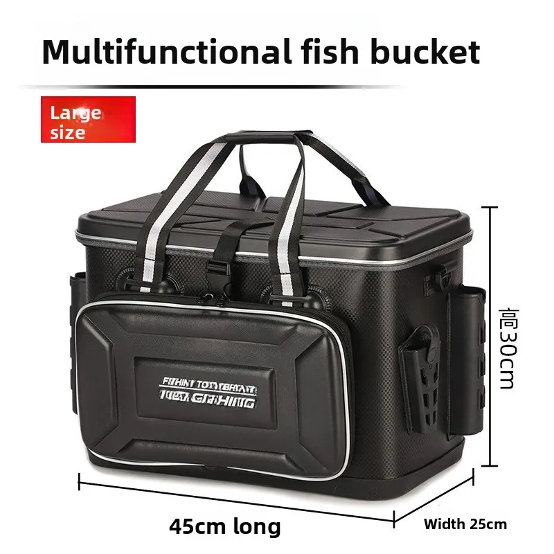 多機能釣りバケツ 広く厚くされた頑丈で耐久性のある水路釣り用ボックス釣り道具