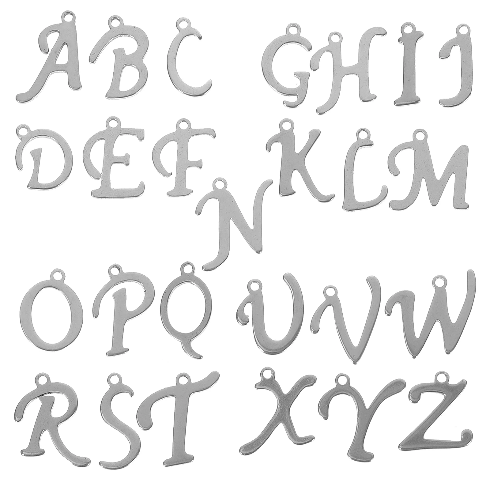 

26 Pcs Stainless Steel Letter Pendant Letters Women Crafts Jewelry Charms Pendants for Making Alphabet