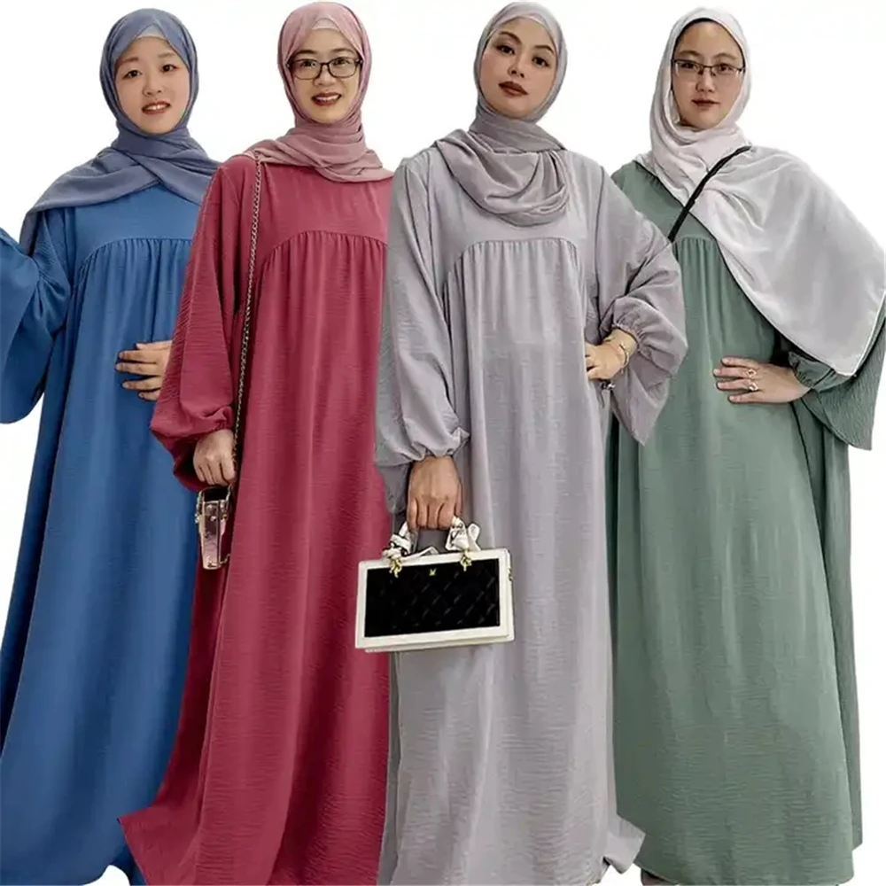 Eid Ramadán mujeres musulmanas Abaya Maxi Vestidos Dubai prenda de oración Kaftan ropa caftán Turquía bata islámica Vestidos musulmanes