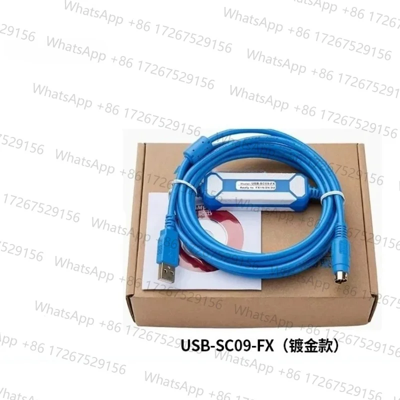 Applicable to2pcs Suitable data cable FX3U programming cable 2N communication USB-SC09-FX download