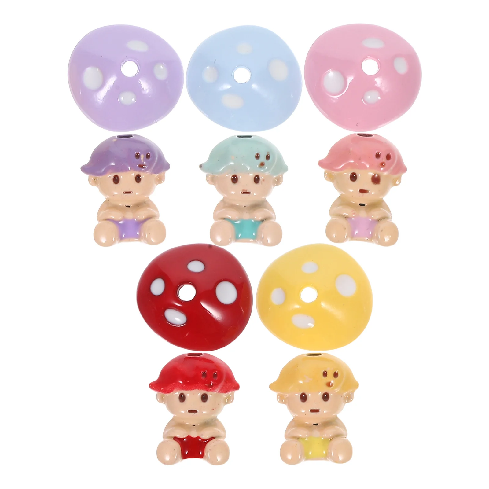 

5 set Mushroom Beads Charms Red Alloy Enamel Loose Spacer For Diy Jewelry Necklace Bracelet Keychain Craft Mushroom Pendant