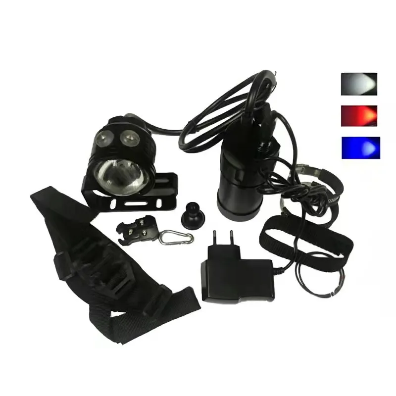 Imagem -06 - Cob Led Scuba Diving Video Light Lanterna Impermeável Tocha de Mergulho Subaquático Split Lanterna 18650 100m