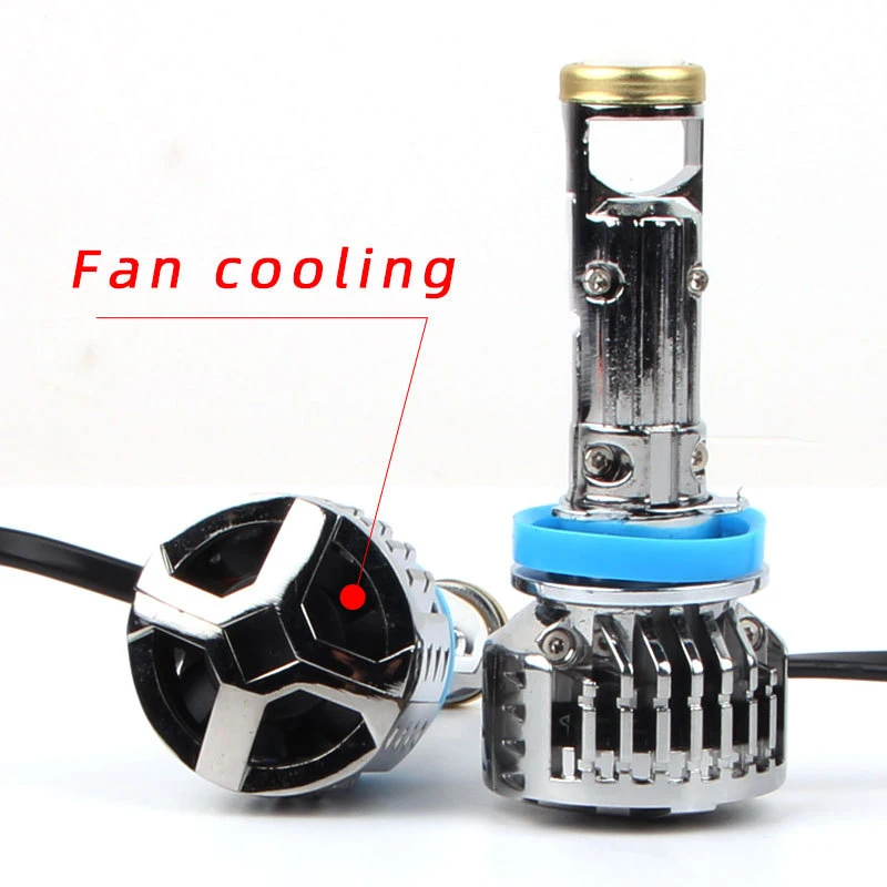 120W Canbus H7 Mini Projector Headlight Lens H8 H11 9005 HB3 9006 HB4 LED Car Lamp Automobles Bulb 6000K 12V Turbo Fan Cooling.