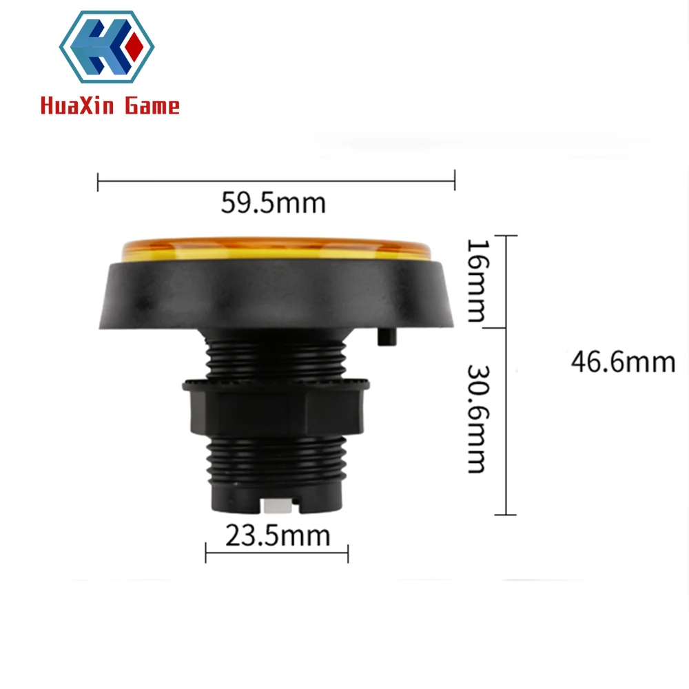 5V/12V 60MM LED Illuminated Arcade Push Button with LED Lamp & Microswitch Large Round Button for Arcade Fighting Games