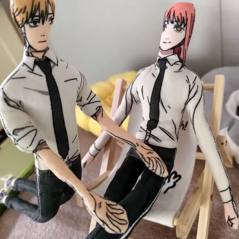 28cm abstrait Twistable poupée Anime tronçonneuse homme Denji Makima Hayakawa Aki puissance Reze Cosplay peluche poupées en peluche forme accessoire