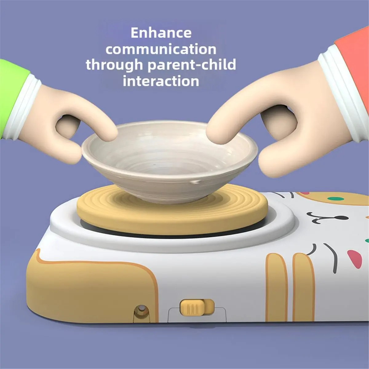A77K Electric Pottery Clay Machine for Kids DIY Handcraft Making Tool Soft Clay Material Primary School Educational Toy