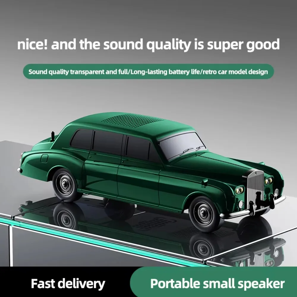 Vintage Style Classic Car Bluetooth Speaker JY99-Pro Rich Bass Sound, Desktop Novelty Decor, Office Home Audio Gift