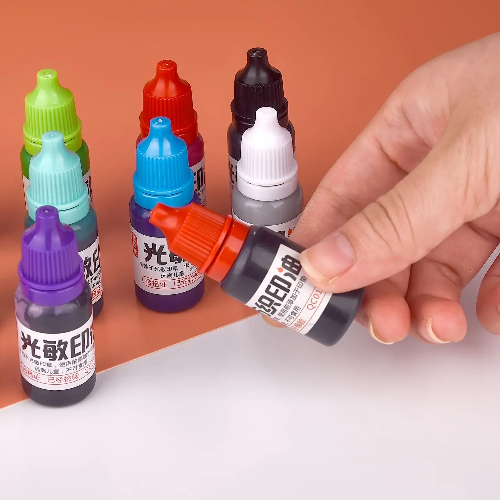 10 ml/Fles 13 Kleur Refill Inkt Rubber Stempel Olie Inkten Lichtgevoelige Stempelen Refill Inkt Voor Kantoor School maken Seal Levert