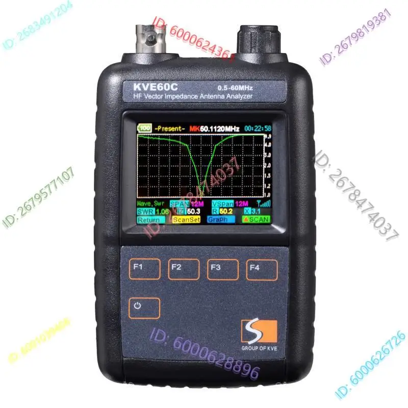 

KVE60C antenna analyzer, shortwave talent 0.5-60 MHz RFID detection, shortwave antenna standing wave