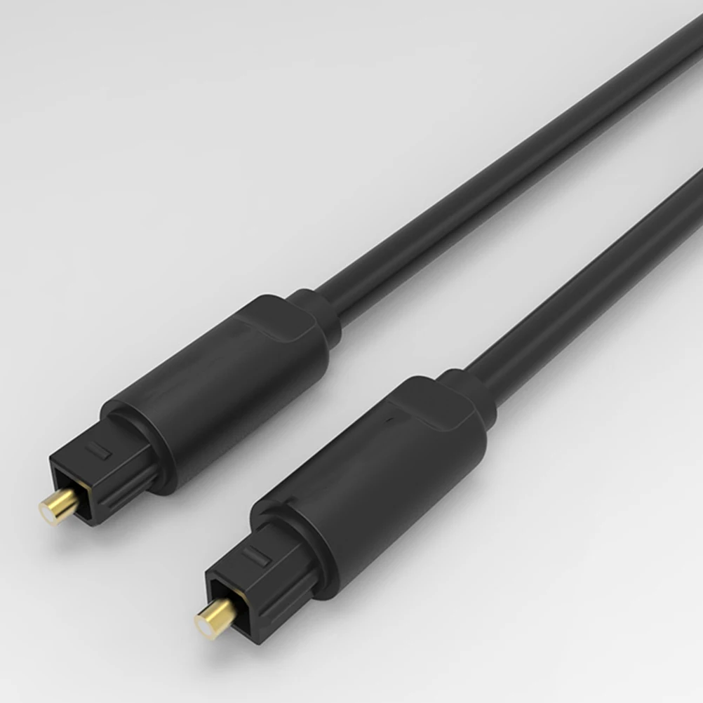 

1.5m Optical Fiber Audio Cable Digital Cable Speaker Power Amplifier Cable for Speaker (Black)