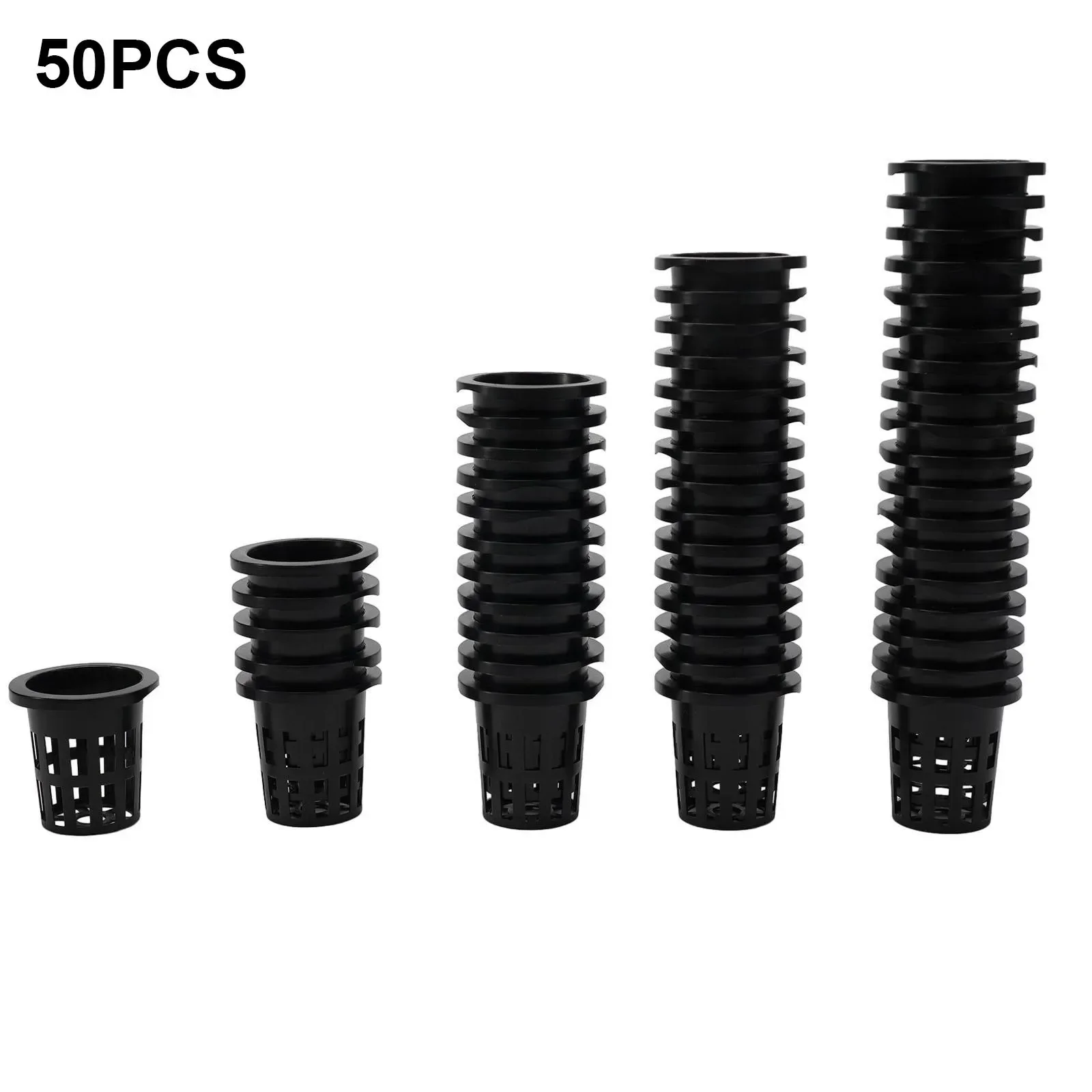 Plant Net Cups Planting Basket Cubes Diameter 38.5mm For Hydroponic Height 50mm Plastic Soilless Planting Sponge