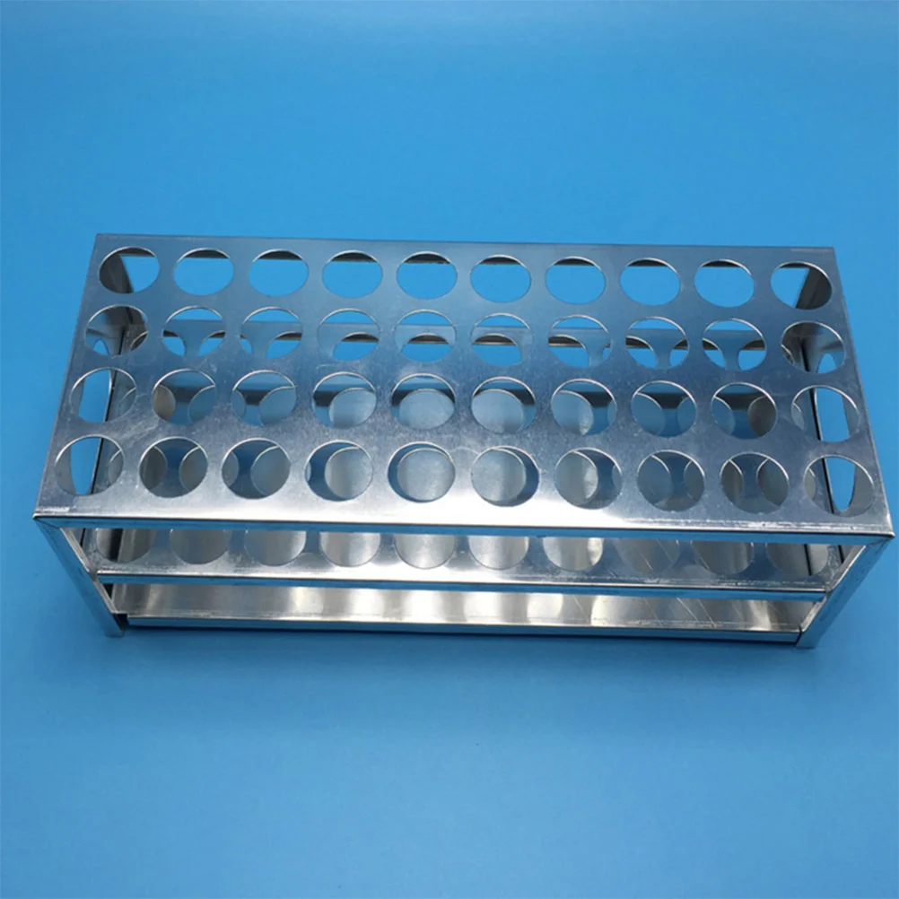 Aluminum Test Tube Rack 40-Hole Test Tube Storage Rack Test Tube Stand for Labs