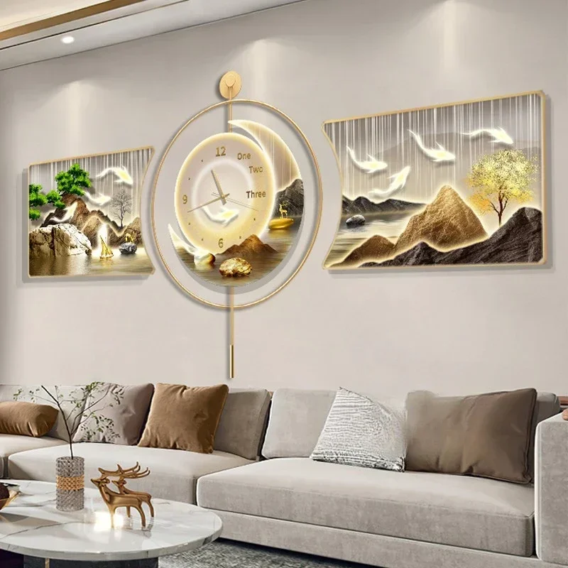 *Luxury Large Wall Clock Office Living Room Aesthetic Cable Wall Clock Bathroom Bedroom Modern Orologio Da Parete Home Decoratio