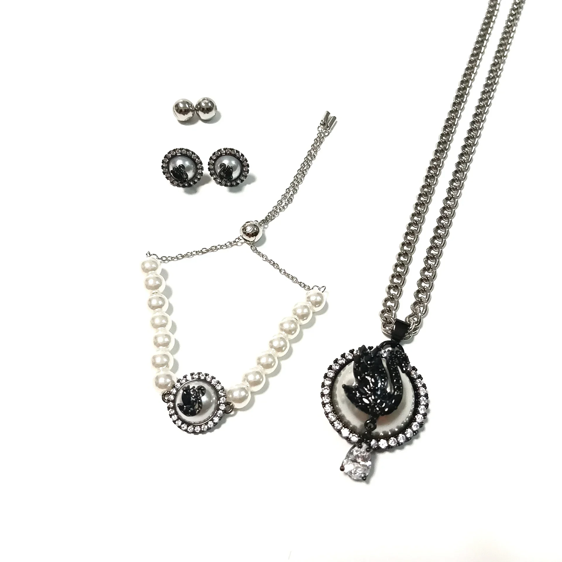 

Pure silver s925 earrings Vintage Classic Fashion Women's High end Animal Necklace Set Series