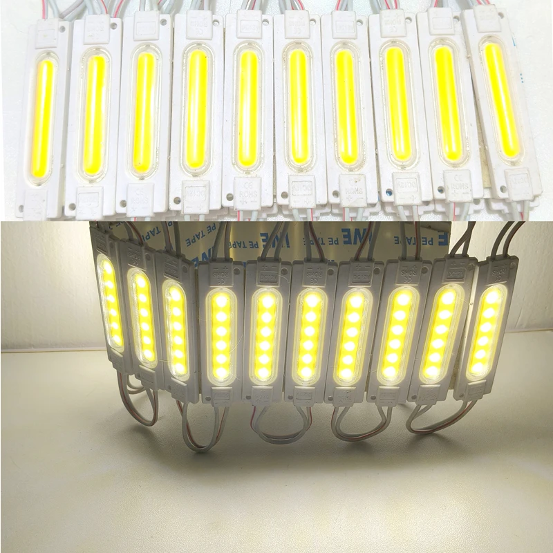 Led Module 12V COB Light Advertisement Design Sign Backlight Shop Banner Waterproof IP65 White Red Green Blue Yellow Pink 10pcs