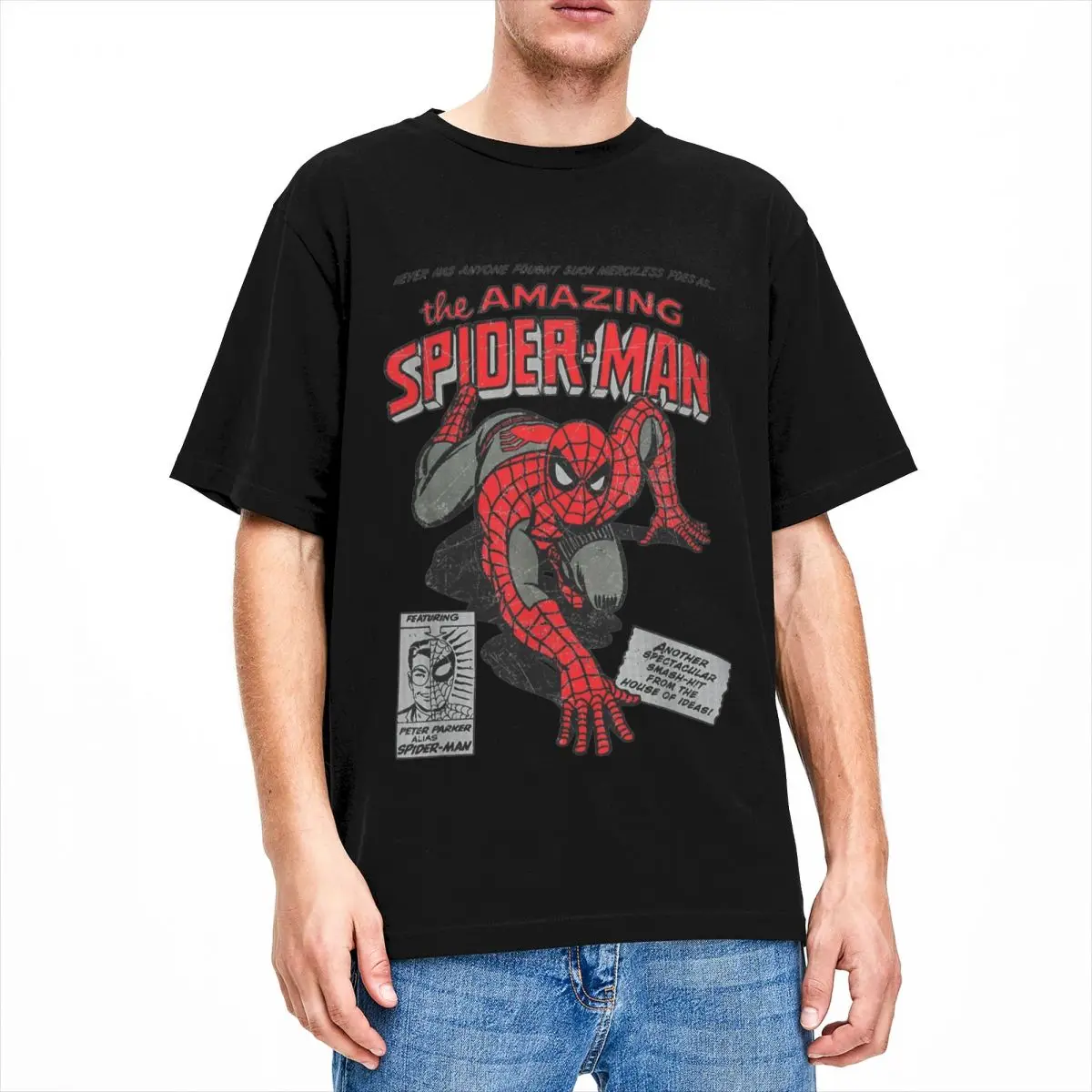 Spider Man akcesoria t-shirt mężczyźni kobiety nowość bawełniane ubrania wszystkie sezony