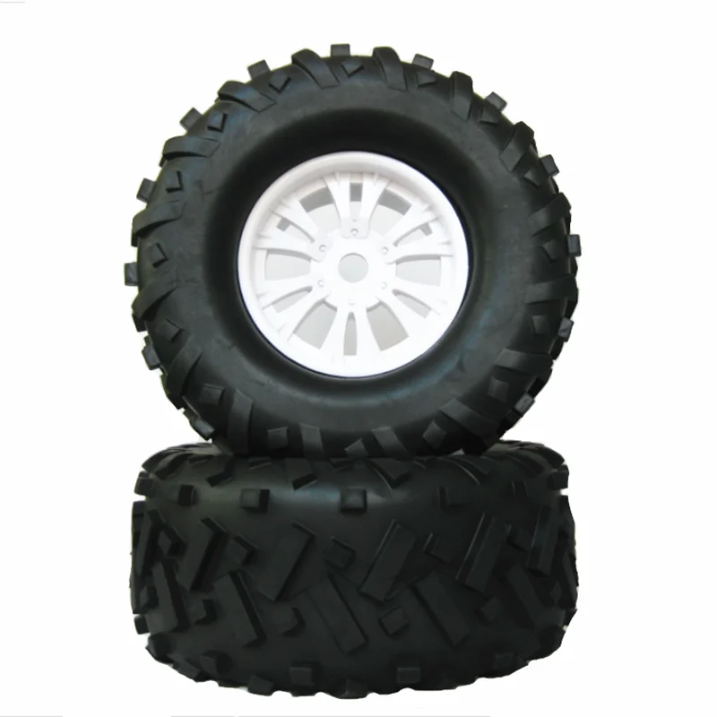 4 sztuki RC Car Gumowe opony Obręcz Koła Opony 170mm * 85mm Adapter sześciokątny 17mm Do zdalnego sterowania 1/8 Nitro Monster Truck Baja