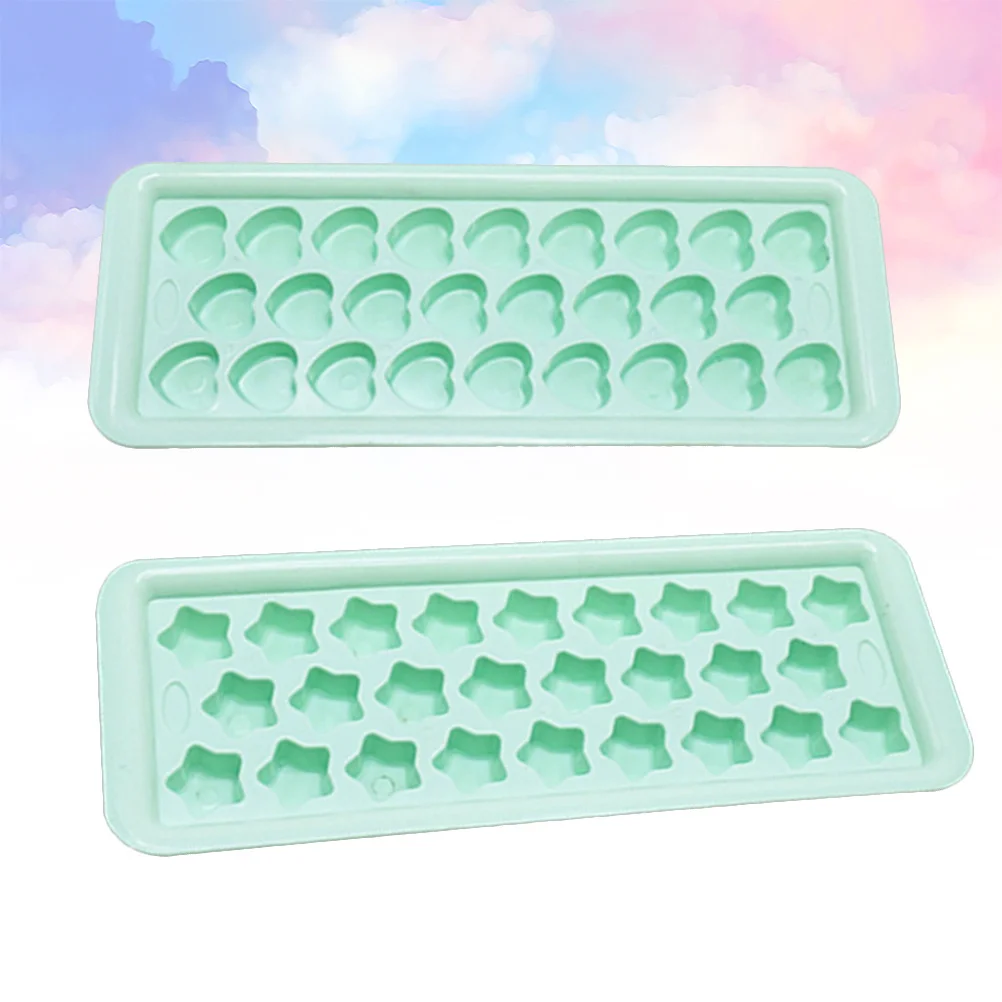 

2pcs 26 Grids Heart Mold Diy Ice Maker Box For Freezing Fruit Cream Bpa Free Silicone Ice Tray Kitchen Bar Refrigerator Use