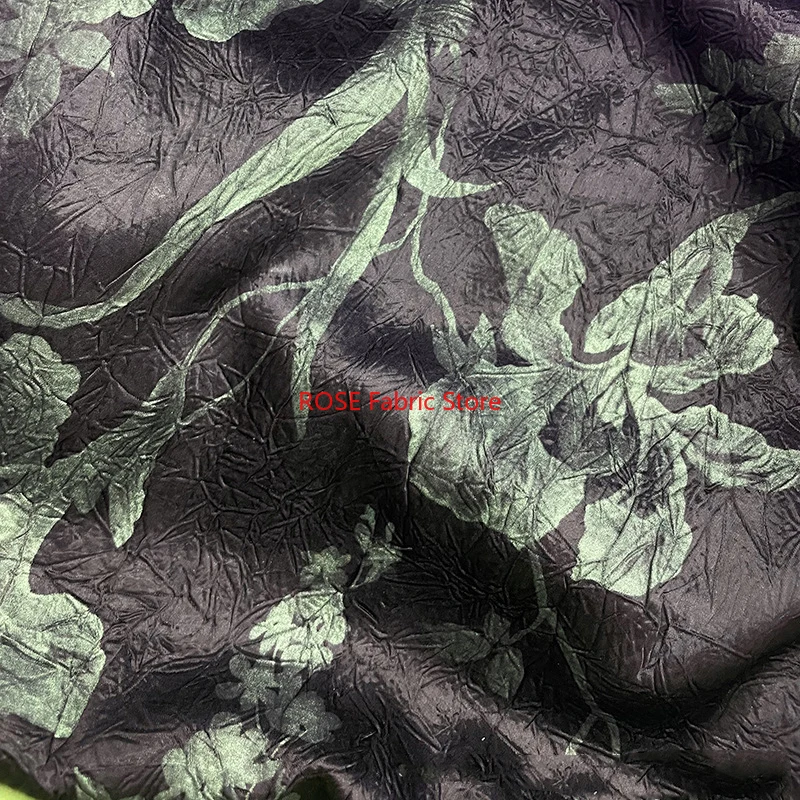 1 yard Bronzing Pleated Fashion Skirts Clothing Diy Sewing Fabric Texture Art Designer Fabric