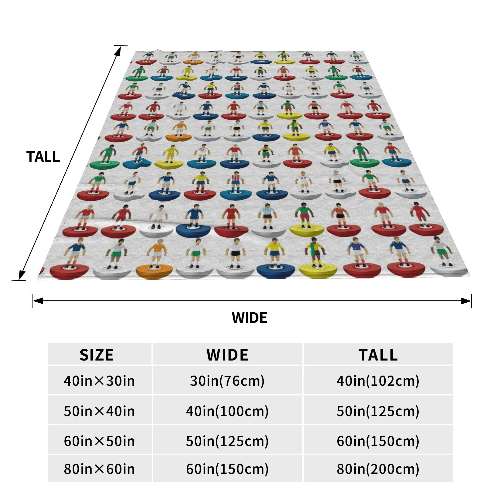 World Subbuteo players Blanket Soft Warm Flannel Throw Blanket Cover for Bed Living room Picnic Travel Home Sofa