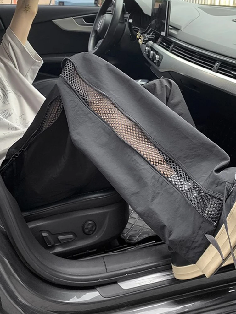 

Bla Samurai Zipper Me Hatakeya, летние тонкие прямые брюки из ледяного шелка, мужские повседневные брюки, американская спецодежда десантника