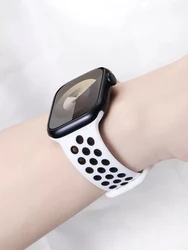 Sport Band For Apple Watch Straps 45mm 49mm 44mm 40mm 41mm 42mm 46mm Silicone bracelet iWatch Ultra 2 Series 10 9 8 SE 7 6 5 4 3