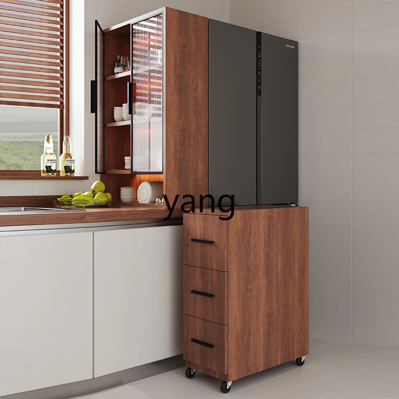 خزانة كتب بباب زجاجي وسحب جانبي من Lhh، رف زاوية من الخشب الصلب الفاخر عالي الإحساس #4