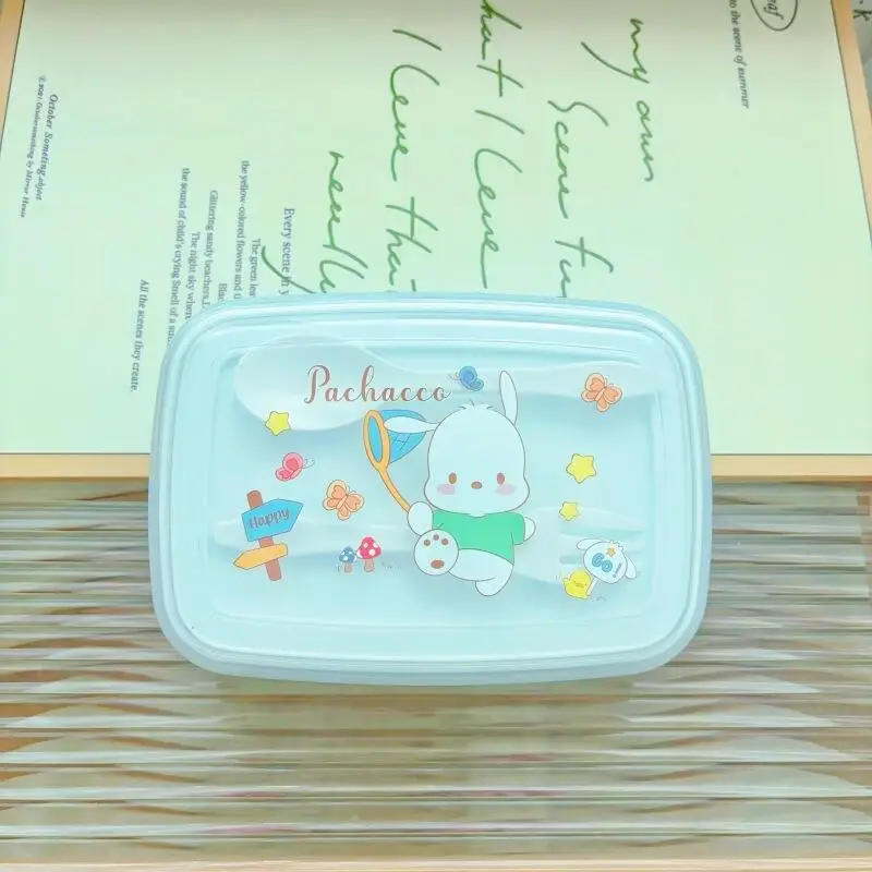 سانريو هالو كيتي ماي ميلودي كورومي صندوق الغداء صندوق الفواكه والخضروات منتج جديد كارتون محمول سعة كبيرة #6