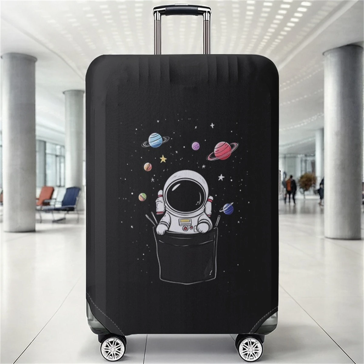

Pocket astronaut planet pattern luggage protection cover, suitable for 18-32 inch luggage covers, luggage handle gloves, travel