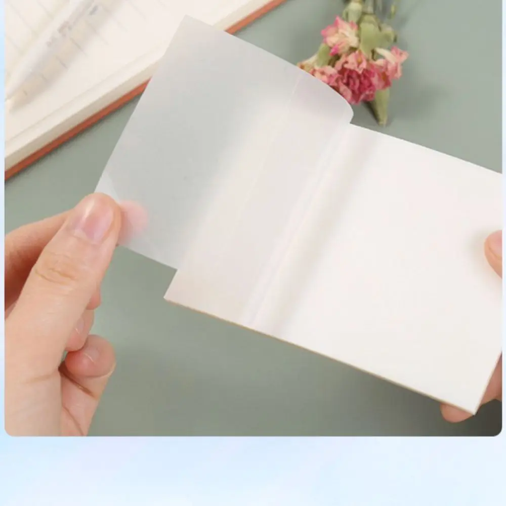 Transparent PET Memo Pad Waterproof Aesthetic Self Adhesive Highlight Index Tabs For Office School Supplies Stationery