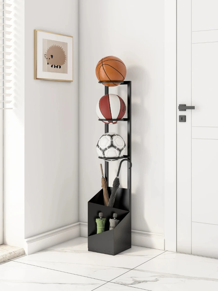 Basketball Rack, Household Sports Equipment Storage Rack Indoor And Outdoor Dual-use,Floor Type Multi-functional Umbrella Rack