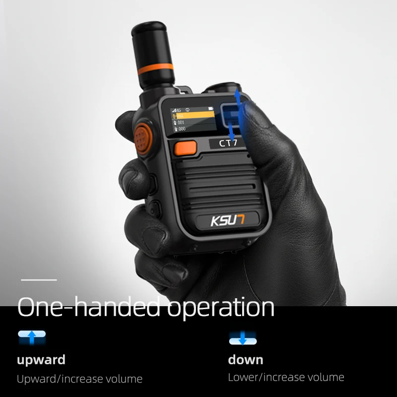 Global PTT POC Radio 4g Network Walkie Talkie 2 Pieces With Sim Card with Account Licence Gxin Platform KSUN CT7