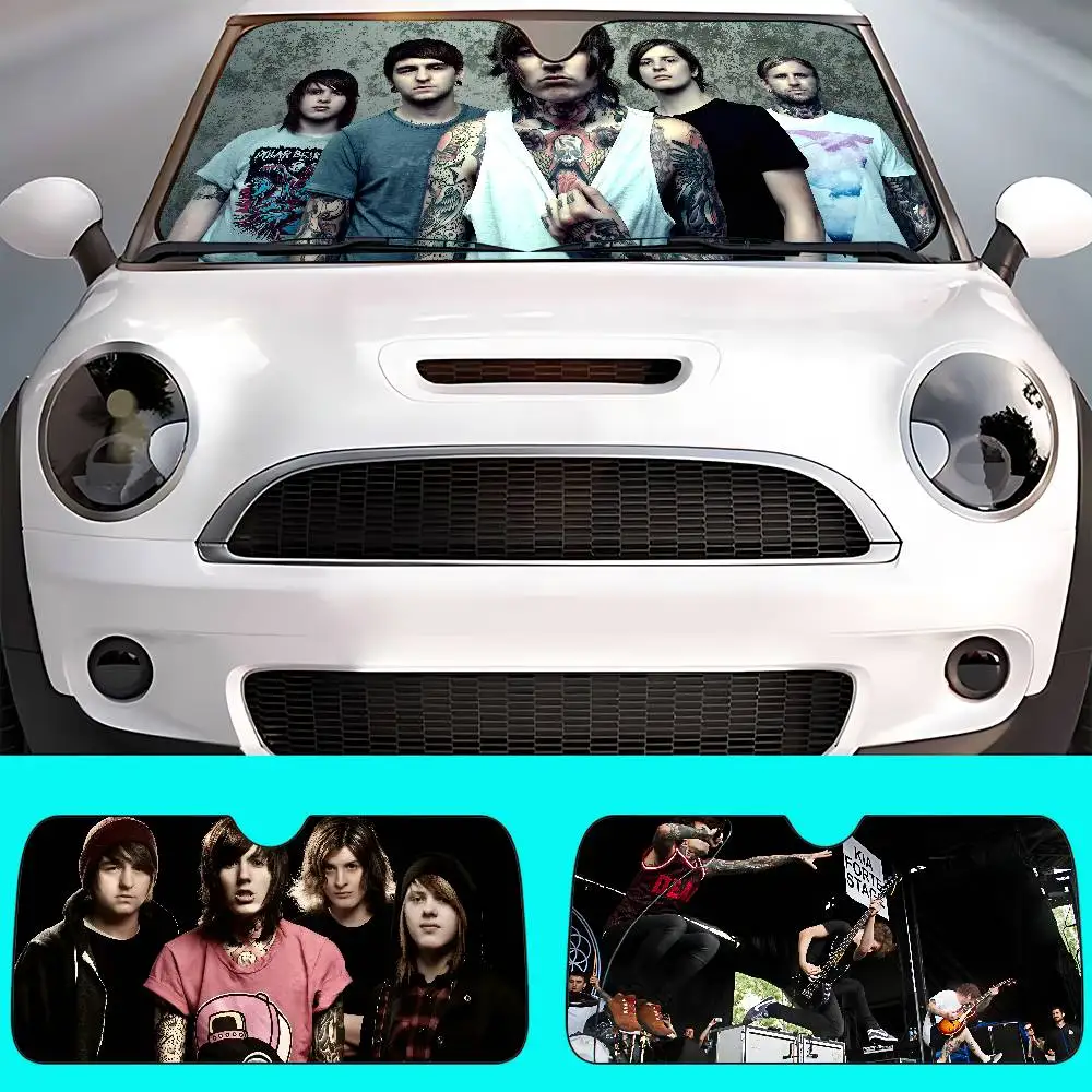 

Rock B-Bring Me The Horizon автомобильный солнцезащитный козырек на лобовое стекло автомобиля на лобовое стекло солнцезащитный козырек авто козырек автомобильные аксессуары