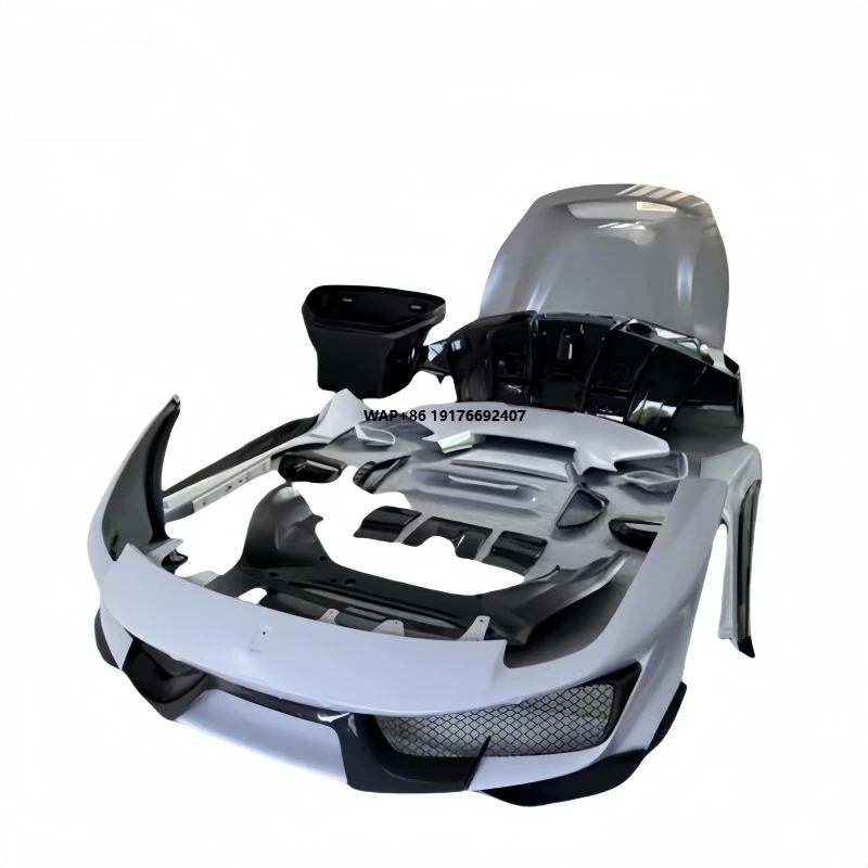 For   488 GTB Pista Style Carbon Fiber Full Body Kit New Front Bumper Rear Bumper Side Skirts Upgrade Stylish Performance
