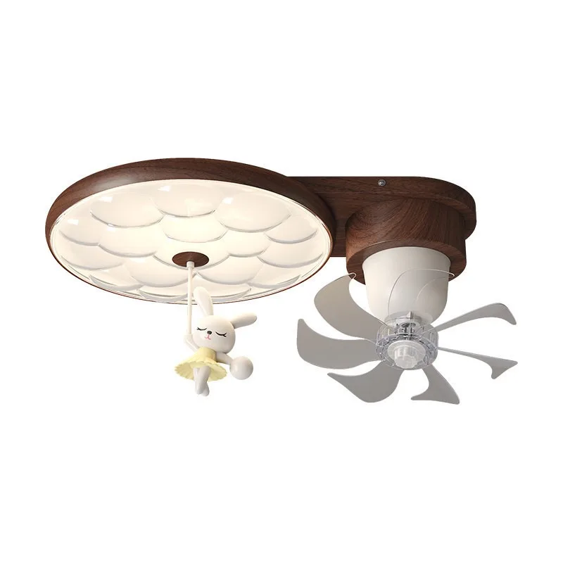 Shaking fan light bedroom light, creative dance rabbit silent room fan light