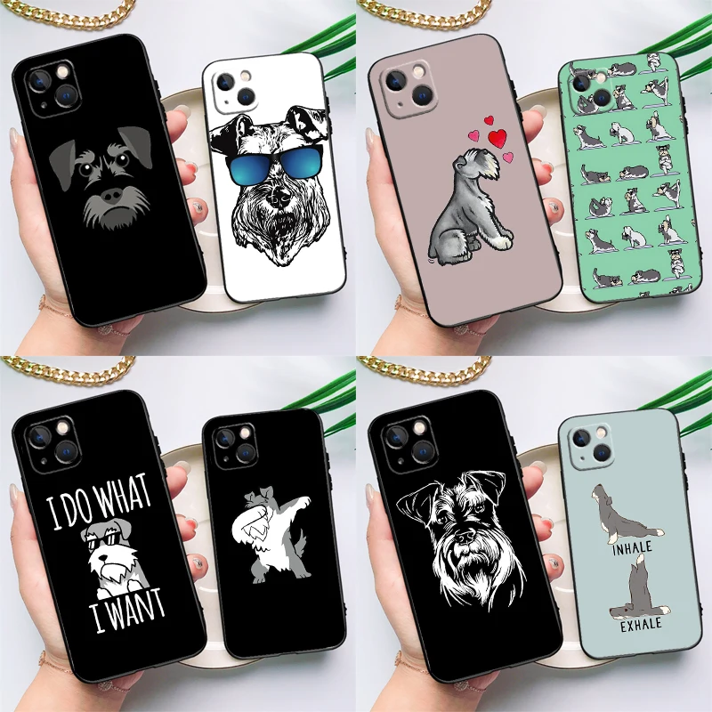 Cartoon Schnauzer Dog Case For Samsung Galaxy M33 M21 M31 M16 M36 M56 M53 M13 M12 M32 M52 M15 M55 M14 M35 M34 M54