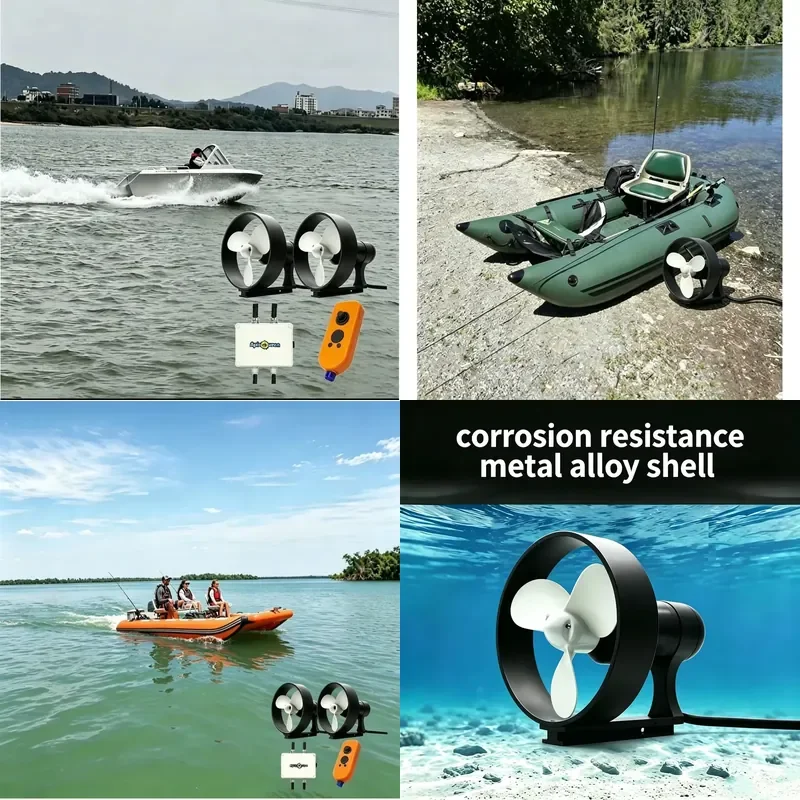 ApisQueen 24V U35 Underwater Thruster Motor 44kg Thrust for Scenic Leisure Boat Fishing Craft USV ROV Smart Buoy Propulsor