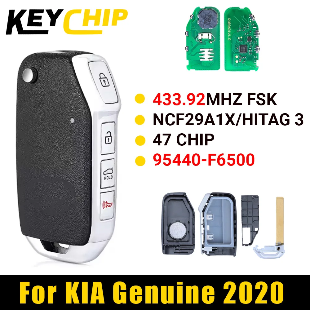 KC 95440-F6500 для KIA 2020, оригинальный смарт-ключ дистанционного управления, 433 МГц, HITAG 3 47 чип 95440 F6500