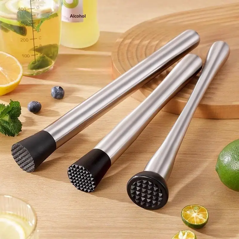 Stainless Steel Cocktail Muddler Shaker With Crushing Hammer DIY Drink Fruit Muddler Crushed Ice Barware Tool