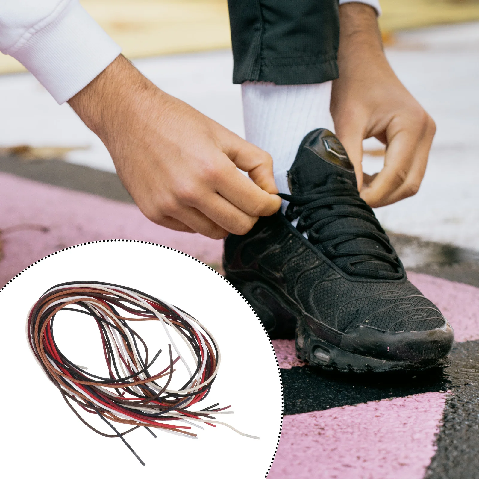 

8 пар вощеных хлопковых шнурков, прочные креативные завязки для обуви, повседневные спортивные кроссовки, аксессуары для обуви, простые шнурки