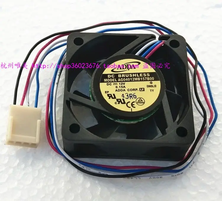 NEW ADDA 4015 4CM double ball bearing 4lines PWM control speed AG04012MB 12V 0.15A cooling fan