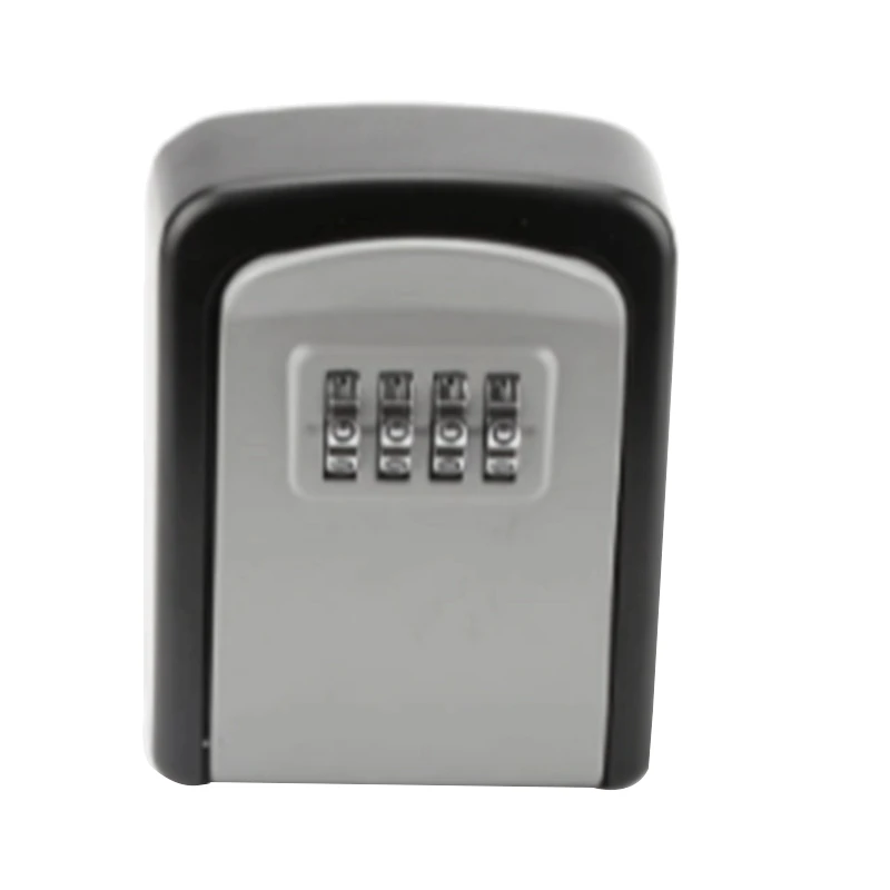 

Key Lock Box Wall Mounted Zinc Alloy Key Safe Box Weatherproof 4 Digit Combination Key Storage Lock Box Indoor Outdoor