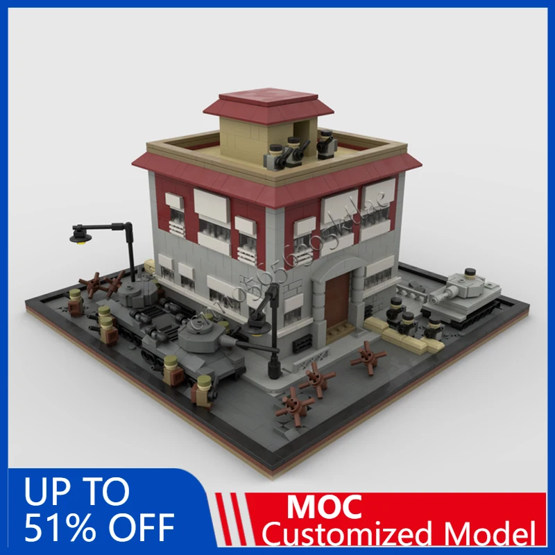 1279 قطعة معركة شارع المنزل في برلين Microscale MOC تخصيص وحدات بنة التصميم الإبداعي لتقوم بها بنفسك لعبة عطلة الهدايا