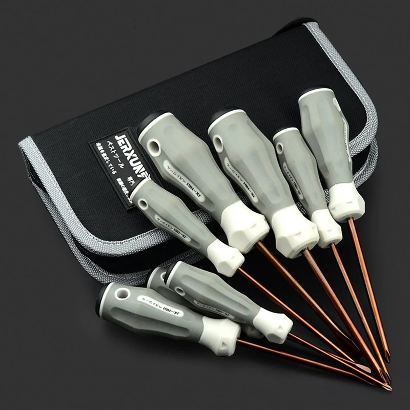 Screwdriver Set Magnetic Bit Holder for Home Repairs Includes Crosshead Flathead and Multi-Function Tools