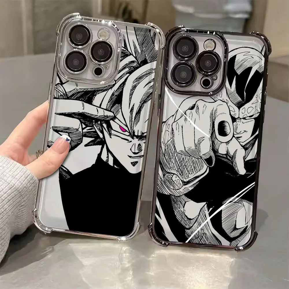 Funda de teléfono Dragones Balls God Goku Cell Anime para iPhone 11 13 15 16 17 Pro Max 14 Plus 17Air 16E 13 Pro 12Mini 17Pro cubierta transparente