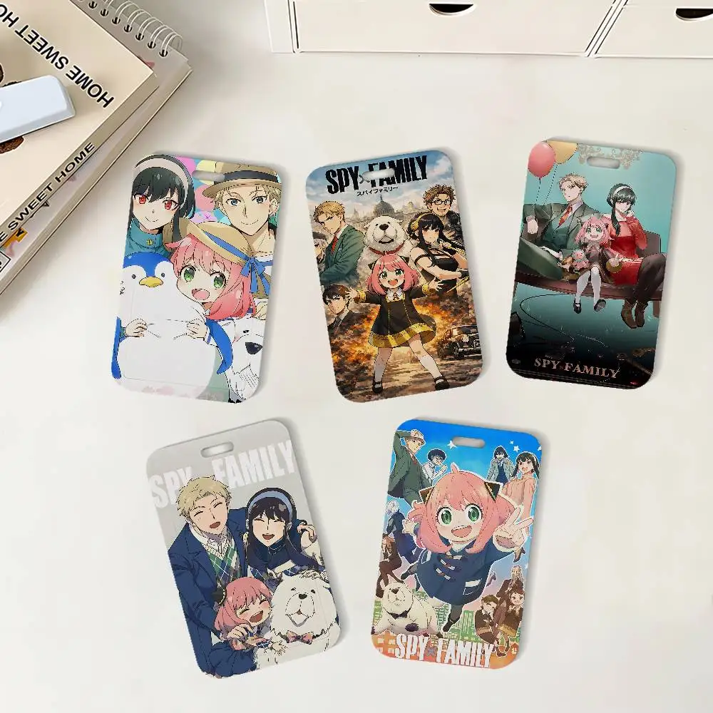Anime S-SPY FAMILYS Cute ID Badge Holder With Lanyard Neck Strap For Office School Name Card Credentials Case